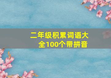 二年级积累词语大全100个带拼音