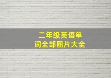 二年级英语单词全部图片大全