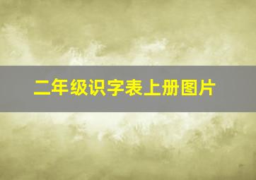 二年级识字表上册图片