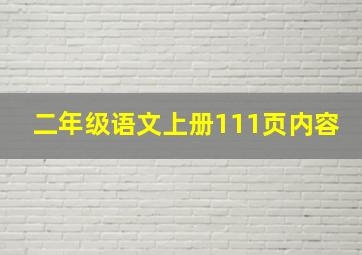 二年级语文上册111页内容