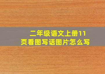 二年级语文上册11页看图写话图片怎么写