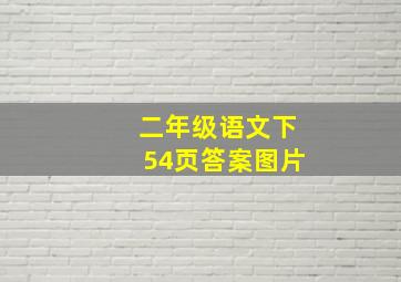 二年级语文下54页答案图片