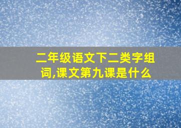 二年级语文下二类字组词,课文第九课是什么