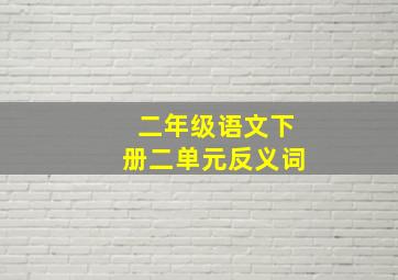 二年级语文下册二单元反义词