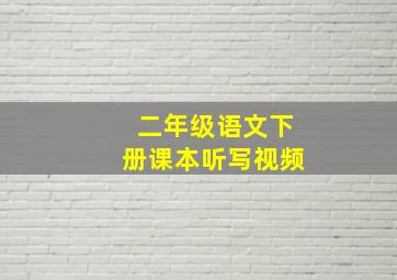 二年级语文下册课本听写视频