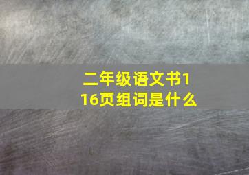 二年级语文书116页组词是什么