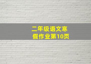 二年级语文寒假作业第10页