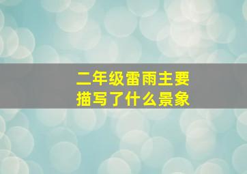 二年级雷雨主要描写了什么景象