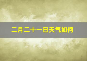 二月二十一日天气如何