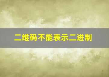 二维码不能表示二进制