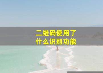 二维码使用了什么识别功能