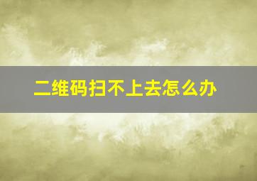 二维码扫不上去怎么办