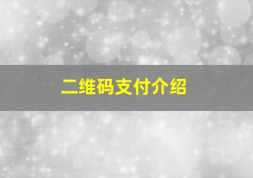 二维码支付介绍