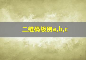 二维码级别a,b,c