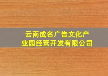 云南成名广告文化产业园经营开发有限公司