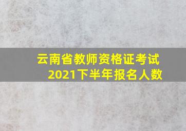 云南省教师资格证考试2021下半年报名人数