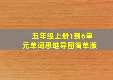 五年级上册1到6单元单词思维导图简单版