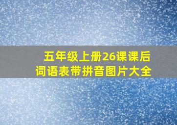 五年级上册26课课后词语表带拼音图片大全