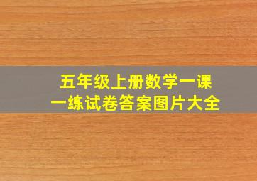 五年级上册数学一课一练试卷答案图片大全