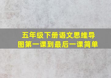 五年级下册语文思维导图第一课到最后一课简单