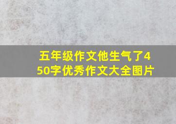 五年级作文他生气了450字优秀作文大全图片