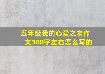 五年级我的心爱之物作文300字左右怎么写的