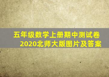 五年级数学上册期中测试卷2020北师大版图片及答案