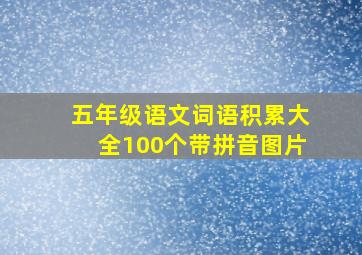 五年级语文词语积累大全100个带拼音图片