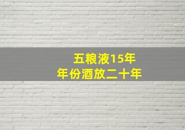 五粮液15年年份酒放二十年