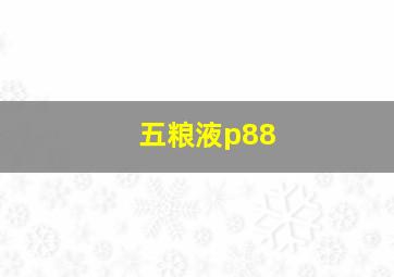 五粮液p88