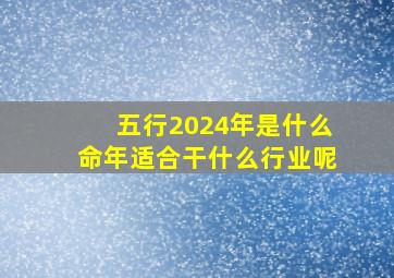 五行2024年是什么命年适合干什么行业呢