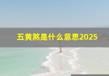 五黄煞是什么意思2025