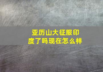 亚历山大征服印度了吗现在怎么样