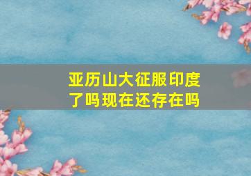 亚历山大征服印度了吗现在还存在吗