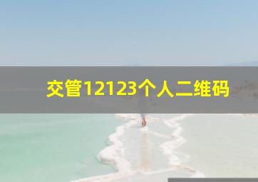 交管12123个人二维码