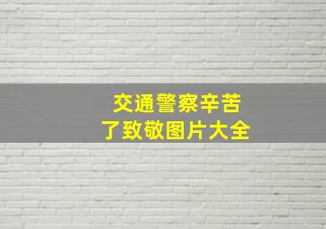 交通警察辛苦了致敬图片大全