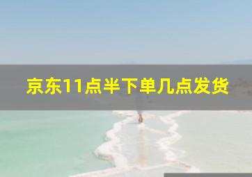 京东11点半下单几点发货