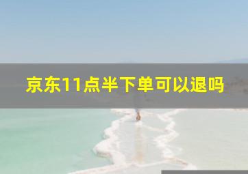 京东11点半下单可以退吗