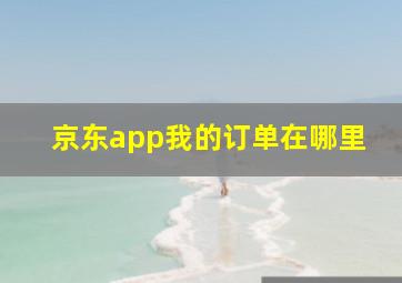 京东app我的订单在哪里