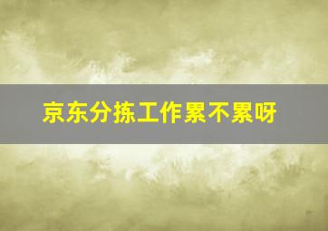 京东分拣工作累不累呀