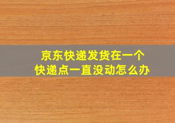 京东快递发货在一个快递点一直没动怎么办