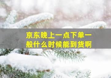 京东晚上一点下单一般什么时候能到货啊