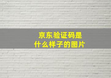 京东验证码是什么样子的图片