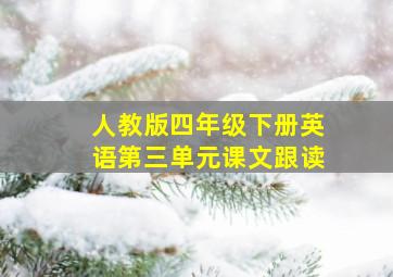 人教版四年级下册英语第三单元课文跟读