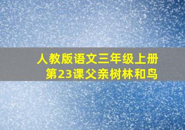 人教版语文三年级上册第23课父亲树林和鸟