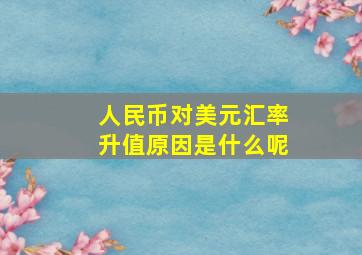 人民币对美元汇率升值原因是什么呢