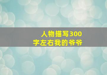 人物描写300字左右我的爷爷