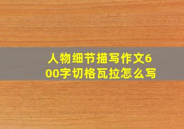 人物细节描写作文600字切格瓦拉怎么写