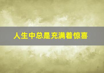 人生中总是充满着惊喜