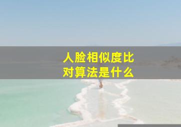 人脸相似度比对算法是什么